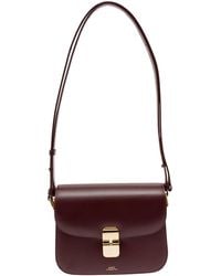 A.P.C. - Mahogany Shoulder Bag With Color Engraved Logo - Lyst