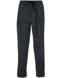 Dolce & Gabbana - Dark Trousers With Elasticated Waist With Drawstring - Lyst
