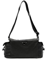 Prada - Explore Re-Nylon And Leather Shoulder Bag - Lyst