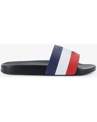 Moncler - Basile Rubber Sandals With Front Logo Patch - Lyst