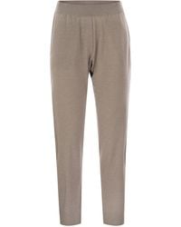 Brunello Cucinelli - Sparkling Lightweight Cashmere And Silk Trousers - Lyst