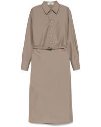 Fendi - Cotton And Silk Blend Shirtdress - Lyst