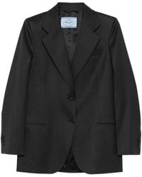 Prada - Notched-Lapels Wool Blazer Clothing - Lyst