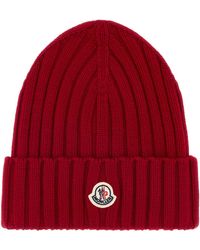 Moncler - Wool Beanie Hat - Lyst