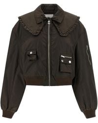 Ganni - Bomber Jacket Nylon - Lyst