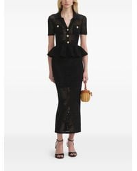 Self-Portrait - Self Portrait Midi Dress With Bow - Lyst