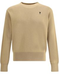 Ami Paris - Pull Col Rond Ami De Coeur - Lyst