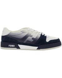 Fendi - Match' Low-Top Sneaker With Side Ff Logo And Faded Effect - Lyst