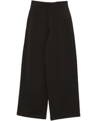 Lemaire - Wool And Cotton Wide-Leg Trousers - Lyst