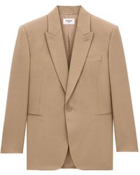 Saint Laurent - Gabardine Blazer - Lyst