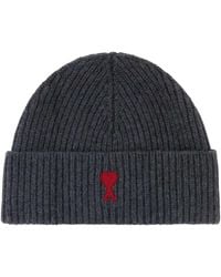 Ami Paris - Quota -Beanie With Contrasted De Coeur - Lyst