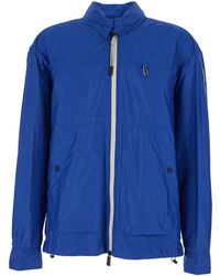 Moncler - 'Brive' Jacket With High Collar And Logo Patch On The Sleeve - Lyst