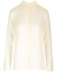Palm Angels - Silk Shirt With Monogram - Lyst