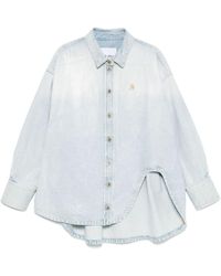The Attico - Glossy Coated Denim Bomber - Lyst