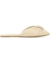 Chloé - Ivory Leather Suzie Slippers - Lyst