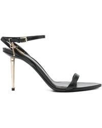 Tom Ford - Shiny Leather Padlock Pointy Naked Sandals 85 - Lyst