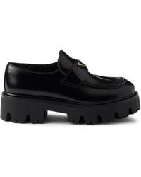Prada - Leather Loafers - Lyst