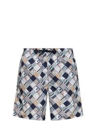 Fendi - Ff Check-Pattern Nylon Swim Shorts - Lyst