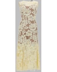 Self-Portrait - Midi Crochet Dress - Lyst