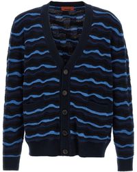 Missoni - Textured Wool Cardigan With V-Neck - Lyst