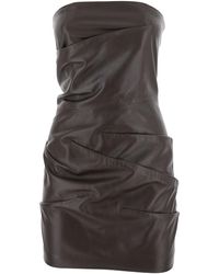 The Attico - Off-Shoulder Sleeveless Mini Dress With Rear Zip Closure - Lyst