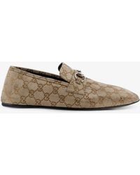Gucci - Vintage-Effect Gg Fabric Loafers - Lyst