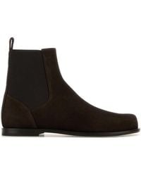 Fendi - Suede Chelsea Ankle Boots - Lyst