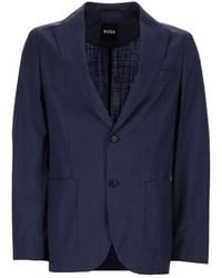 BOSS - Virgin Wool Blazer - Lyst
