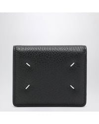 Maison Margiela - Four Stitches Compact Grained Leather Card Holder - Lyst