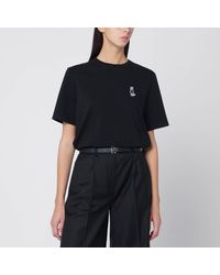 Maison Kitsuné - T-Shirt With Logo Patch - Lyst