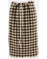 Daniela Gregis - Washed Double-Fabric Drawstring Skirt - Lyst
