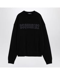 DSquared² - Cotton Crewneck Sweatshirt With Logo - Lyst