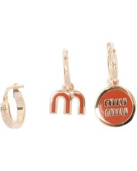 Miu Miu - Logo Set Earrings - Lyst