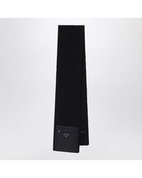 Prada - Wool Scarf With Re-Nylon Pocket - Lyst