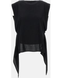 Jacquemus - Paper-Effect Jersey Draped Apron Top - Lyst