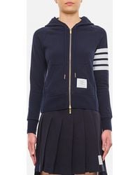 Thom Browne - 4-Bar Cotton Zip Hoodie - Lyst