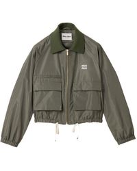 Miu Miu - Technical Fabric Blouson Jacket - Lyst