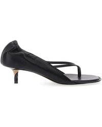 Jacquemus - Gathered Leather Sandals - Lyst