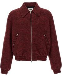 Jil Sander - Mélange Wool Bomber Jacket - Lyst