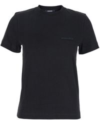 Jacquemus - 'Le T-Shirt Gros Grain' Crewneck T-Shirt With Logo Patch On The Front - Lyst