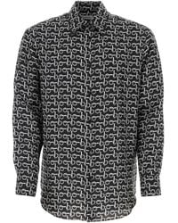 Burberry - Printed Silk Oversize Shirt - Lyst