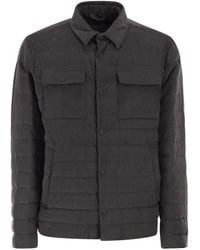 Herno - Shirt-Style Down Jacket - Lyst