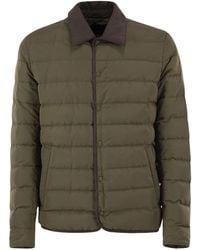 Herno - Quilted Down Jacket With Shirt Collar - Lyst