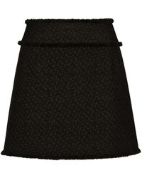 Dolce & Gabbana - Raschel Tweed Skirt - Lyst