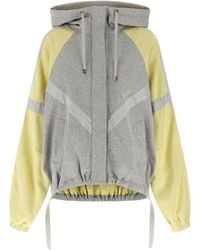 The Attico - Double American Fleece Bomber Jacket Puffer Jackets - Lyst