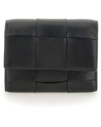Bottega Veneta - 'Cassette' Tri-Fold Wallet With All-Over Intrecciato Motif - Lyst