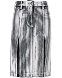 The Attico - Metallic Midi Skirt - Lyst