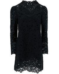 Isabel Marant - Daphne' Mini Dress With Flower Embroidery - Lyst