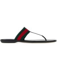 Gucci - Fabric Thong Slippers - Lyst