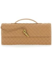 Bottega Veneta - 'Andiamo' Clutch With Handle And Intreccio Motif - Lyst